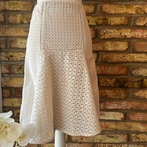 J.Crew Lace Overlay MIDI Skirt 00P